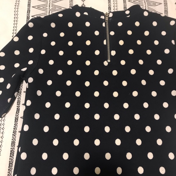 H&M Divided Navy Blue Polka Dot Mod Dress - Picture 2 of 5